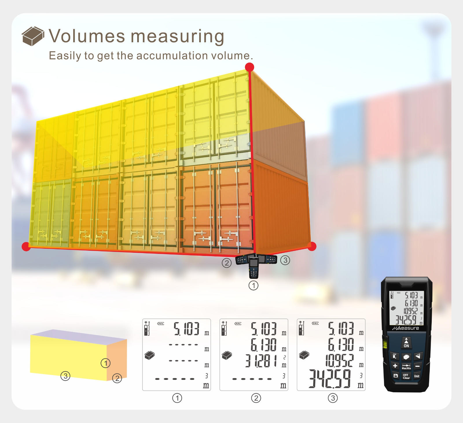 UMeasure accuracy laser measure tape handhold for measuring