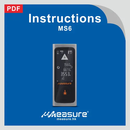 Mini laser distance meter MS6 specification+manual +packaging