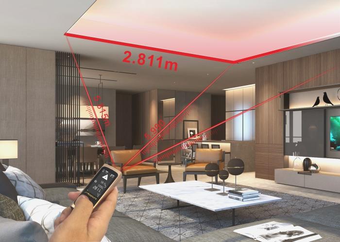 laser distance measuring device track bluetooth for worker