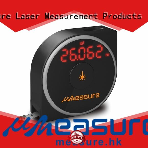 UMeasure long laser distance measuring tool display for worker